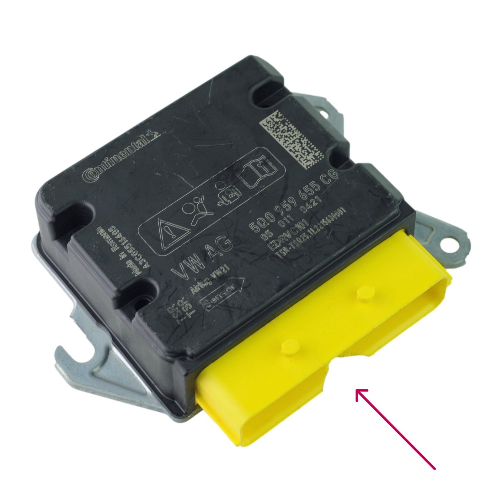 Airbag Control Unit 5Q0959655CG – Genuine VAG / Continental (Cracked Connector) - Image 8