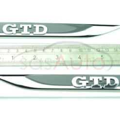 Alternative view of Genuine Side Fender GTD Chrome Badge set L+R VW Golf 7 5G0853688P 5G0853688N