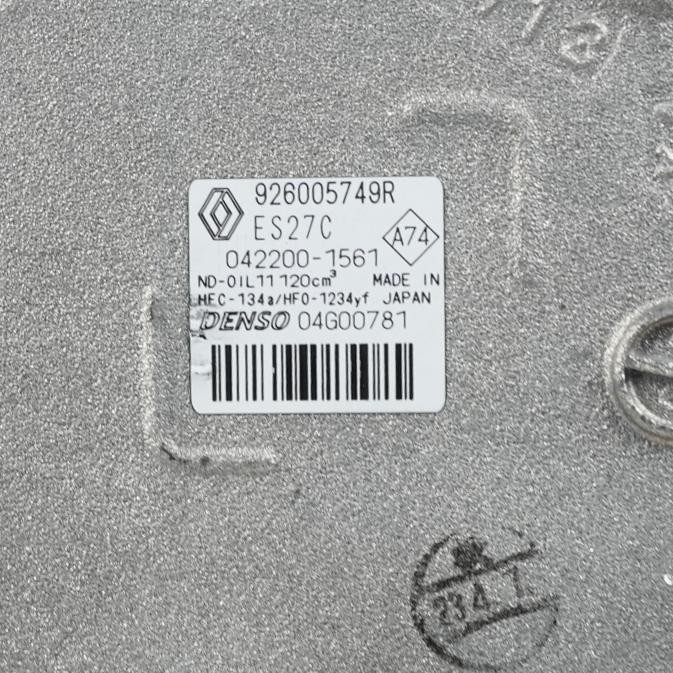 Renault Zoe Electric AC Compressor Denso ES27C 926005749R 042200-1561 Genuine - Image 9
