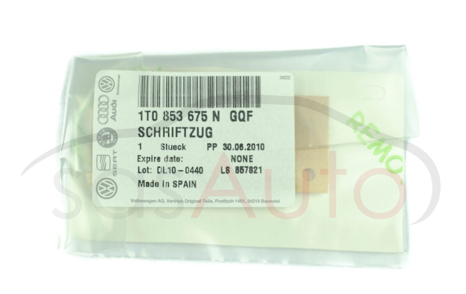 New Inscription Badge "TSI" Red 1T0853675N GQF for VW Touran - Image 4