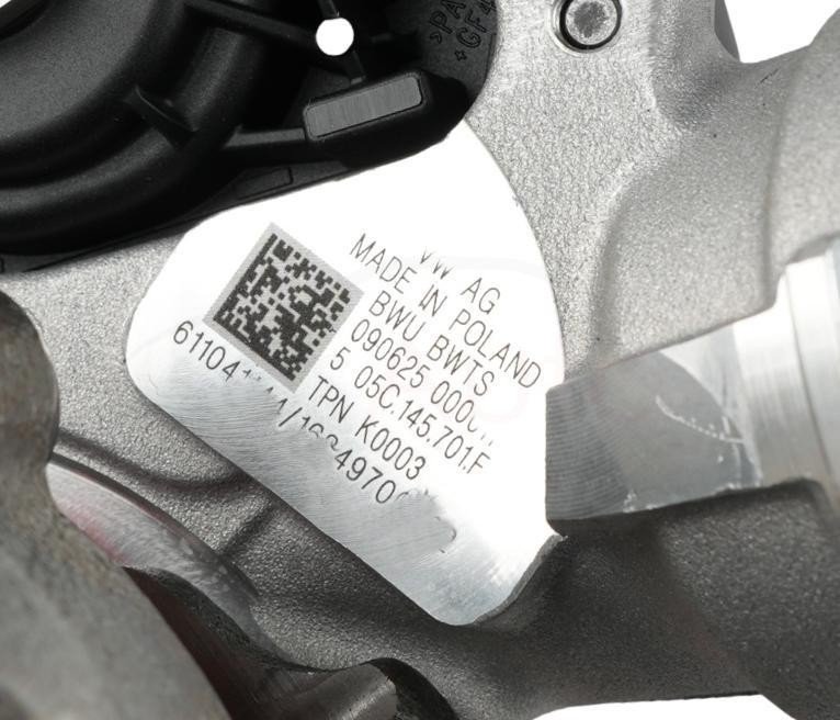 VW 1.0 TSI Turbocharger 05C145701F Genuine 16349700002 - Image 6